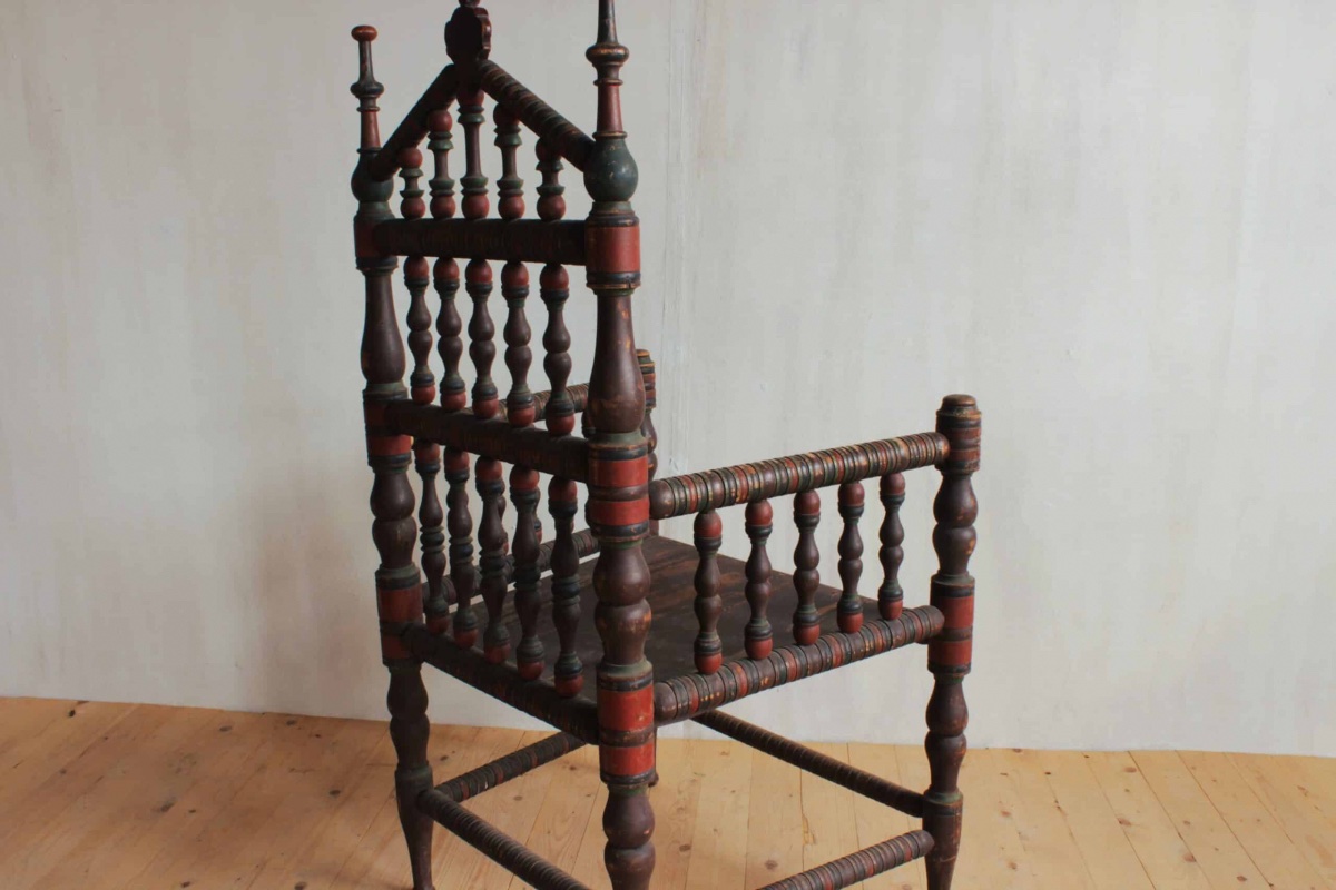 Swedish Folk Art Armchair -photo-3