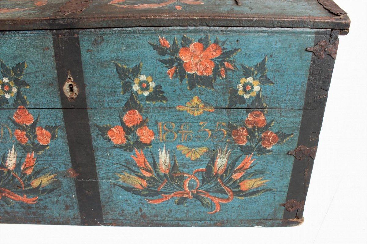 Swedish Trunk With Original Paint-photo-3