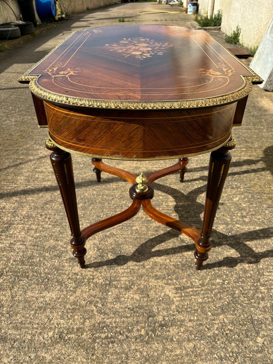 Inlaid Middle Table Xlx Century -photo-4