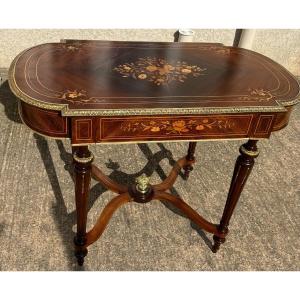 Inlaid Middle Table Xlx Century 