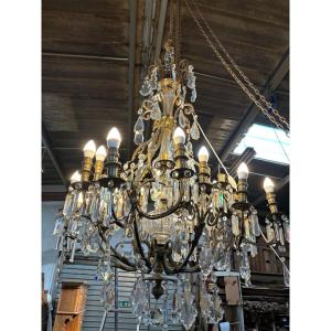 Large Cage Chandelier 19th Century 