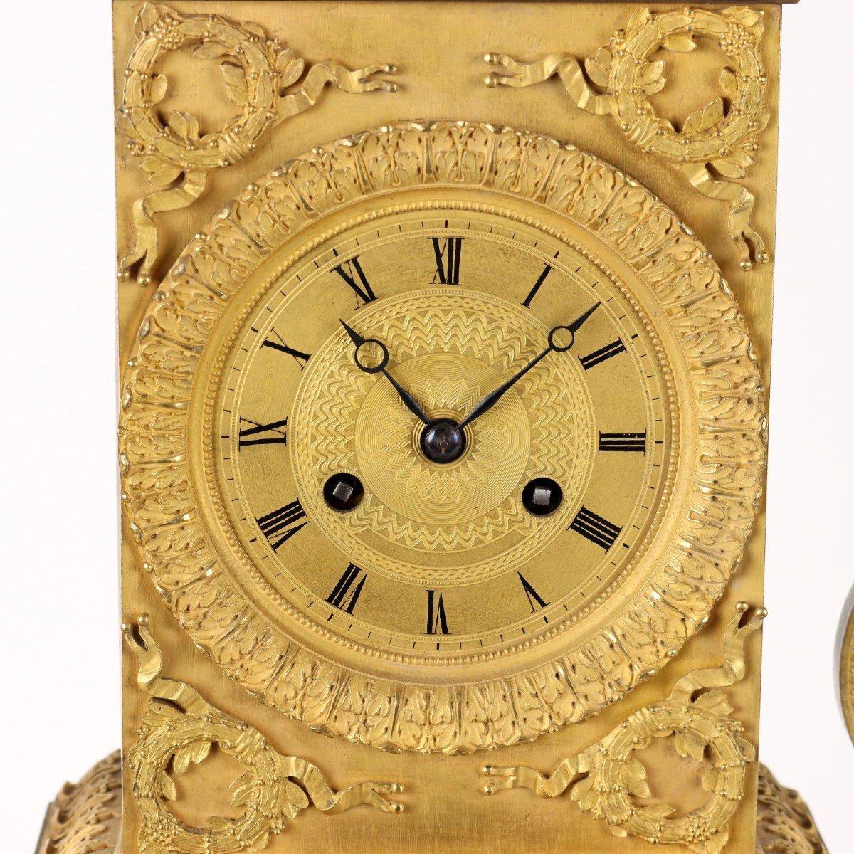 Table Clock Gilded Bronze France XIX Century-photo-1