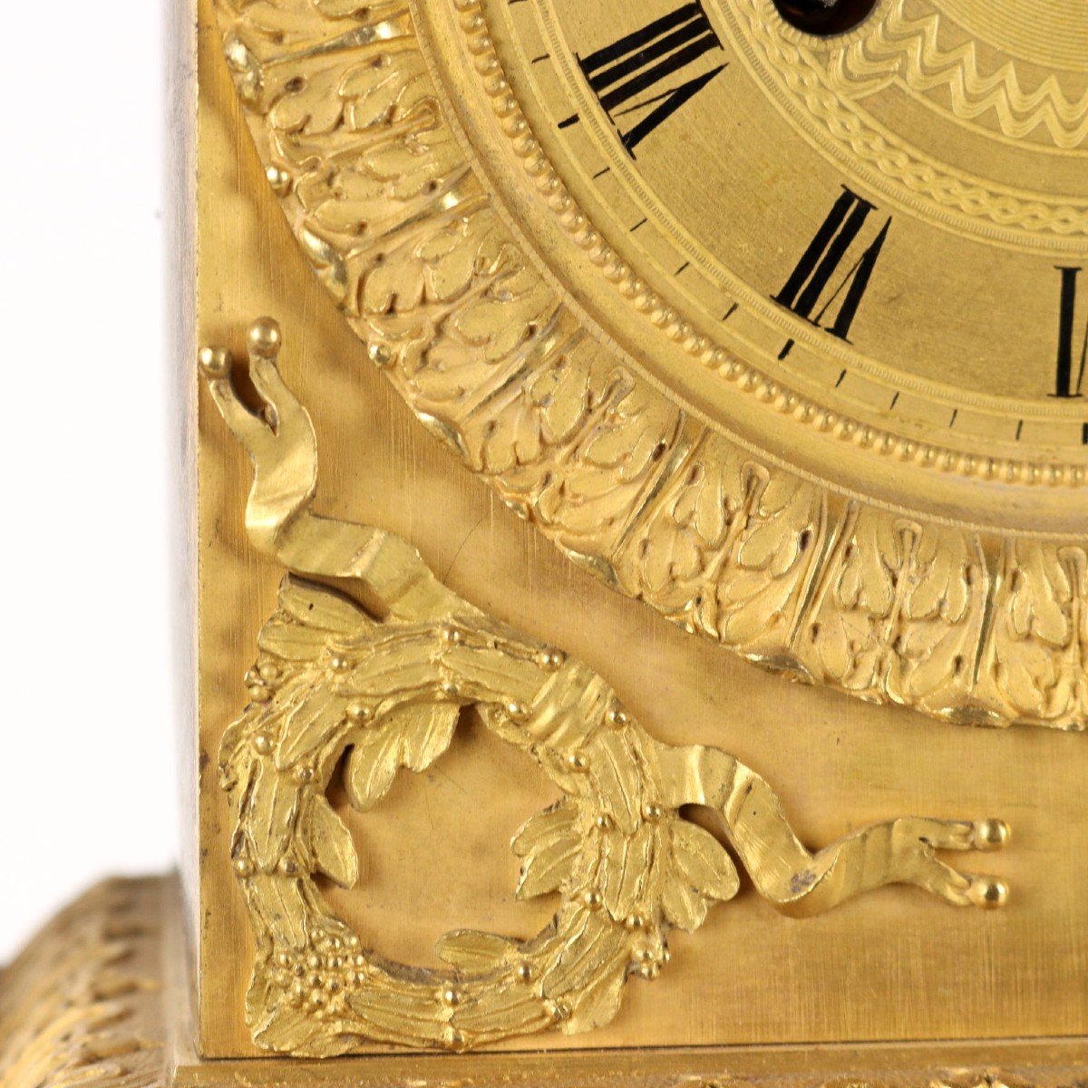 Table Clock Gilded Bronze France XIX Century-photo-2