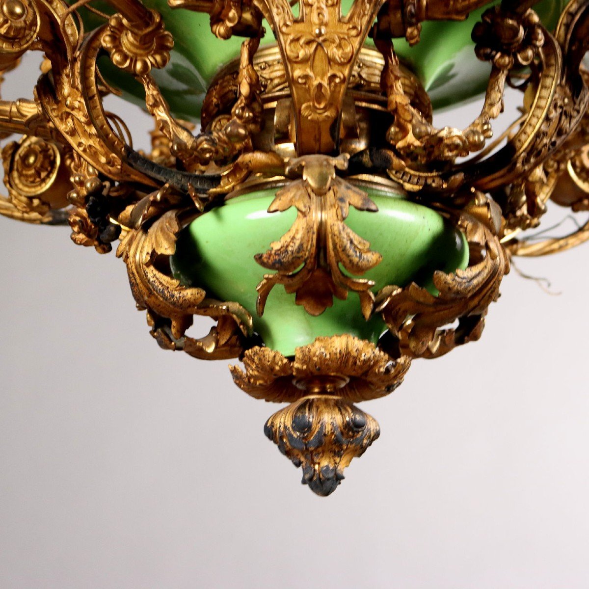 Antique Chandelier Napoleon III Gilded Bronze XIX Century-photo-5