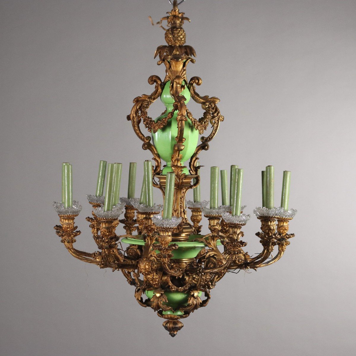 Lustre Ancien Napoléon III Bronze Doré XIXe Siècle France