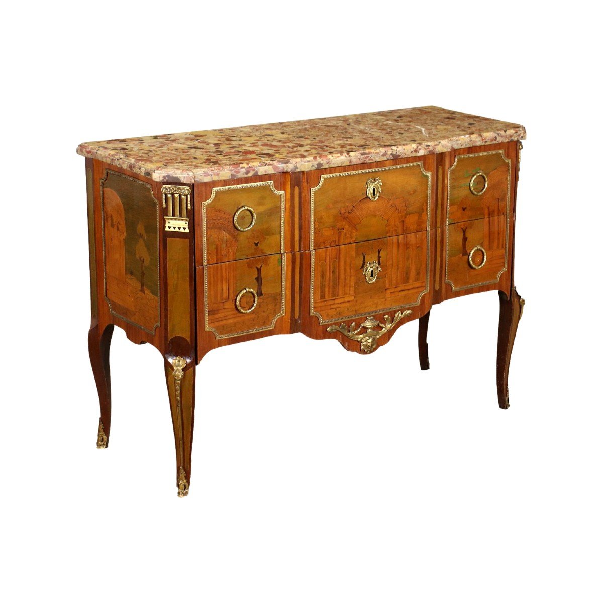 Commode Néoclassique Chêne France XVIII Siècle