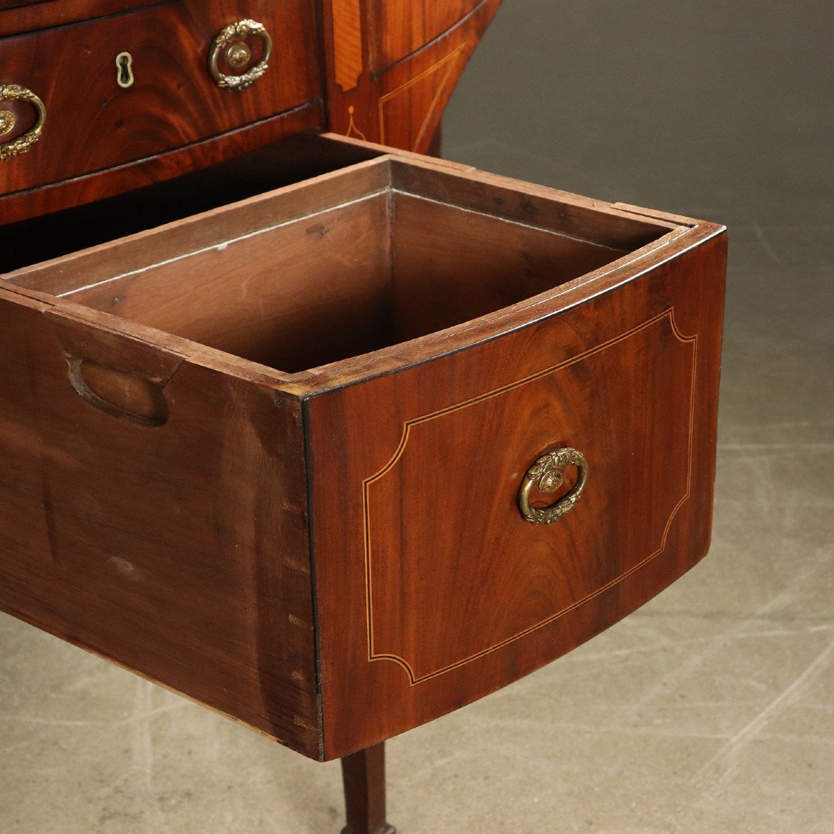 English George III Sideboard Mahogany Maple Ebony Bro Brass About 1790-photo-2