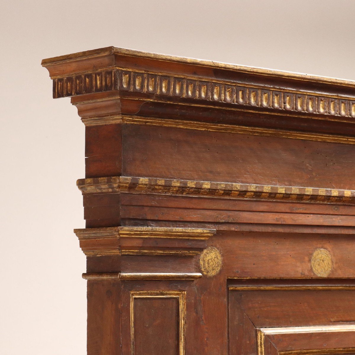 Ancient Cupboard With étagère Walnut Italy XVII Century-photo-4