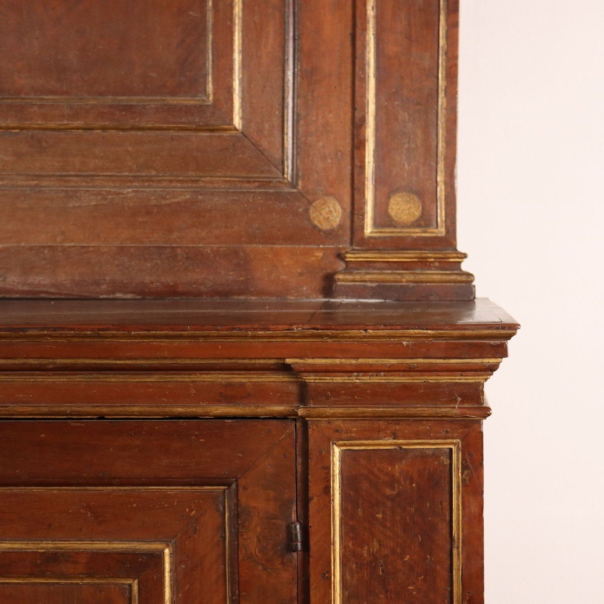 Ancient Cupboard With étagère Walnut Italy XVII Century-photo-4