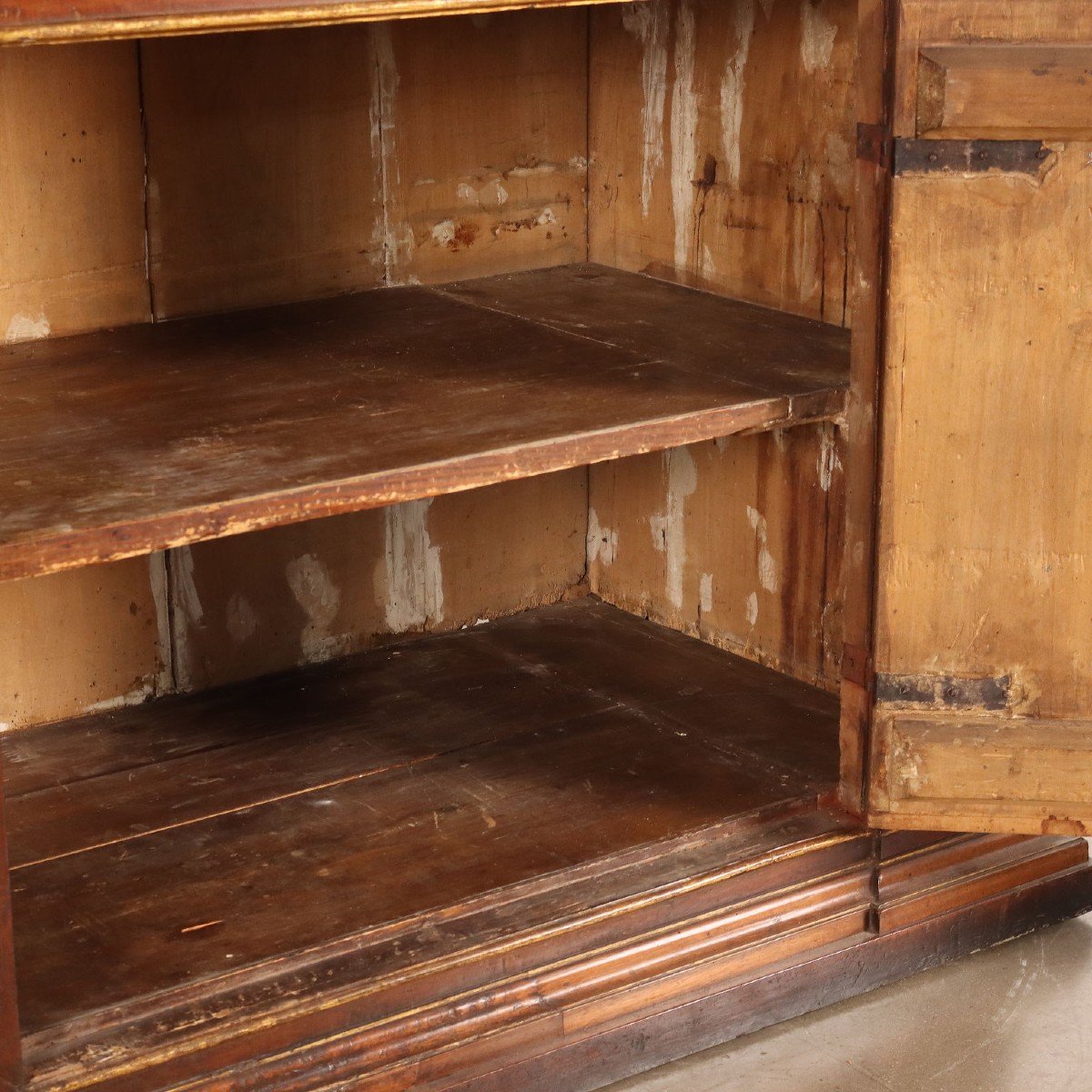 Ancient Cupboard With étagère Walnut Italy XVII Century-photo-7