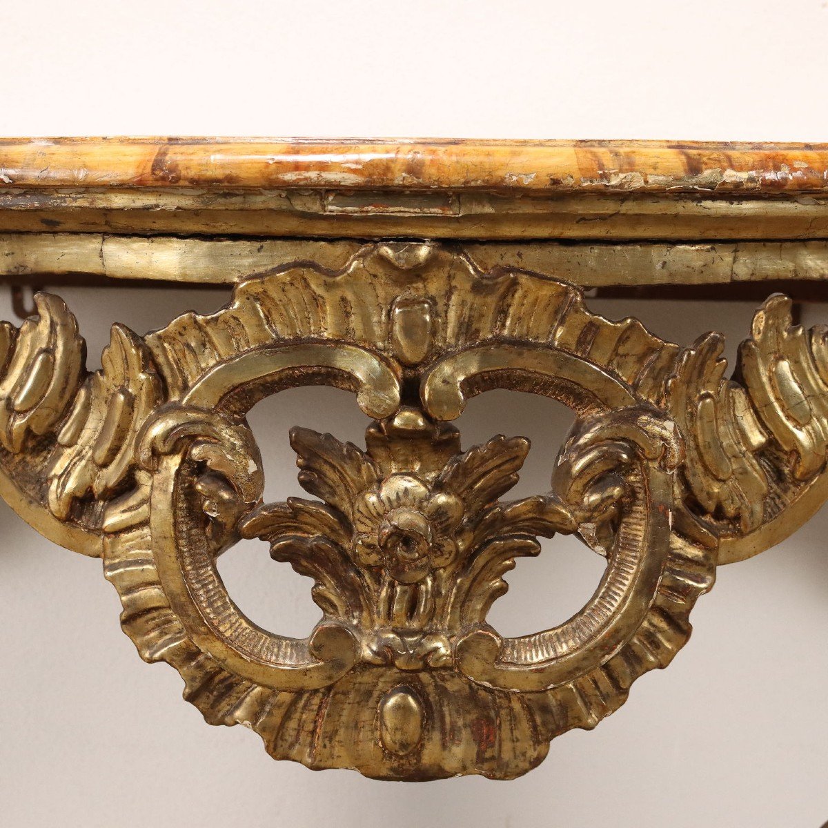 Antique Baroque Style Console Wood Italy XVIII Century-photo-4