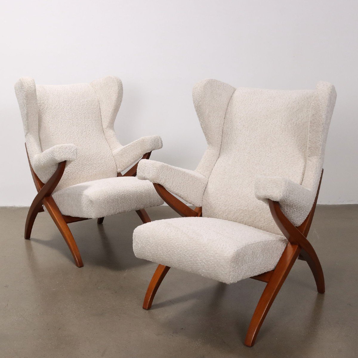 Arflex Fiorenza Armchairs Design Franco Albini Beech Fabric-photo-3