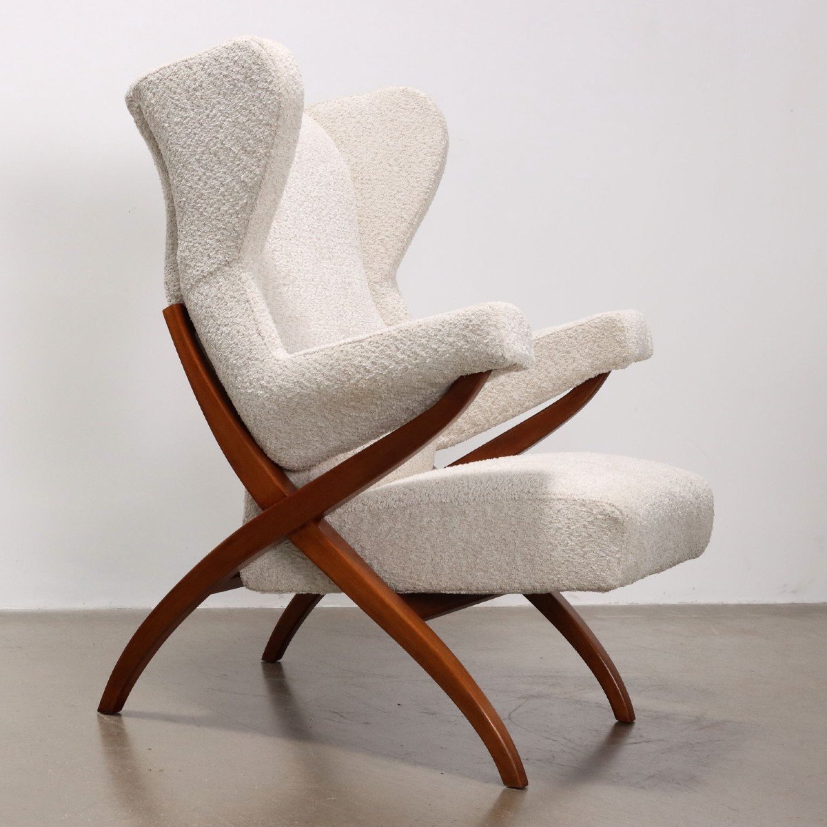 Arflex Fiorenza Armchairs Design Franco Albini Beech Fabric-photo-4