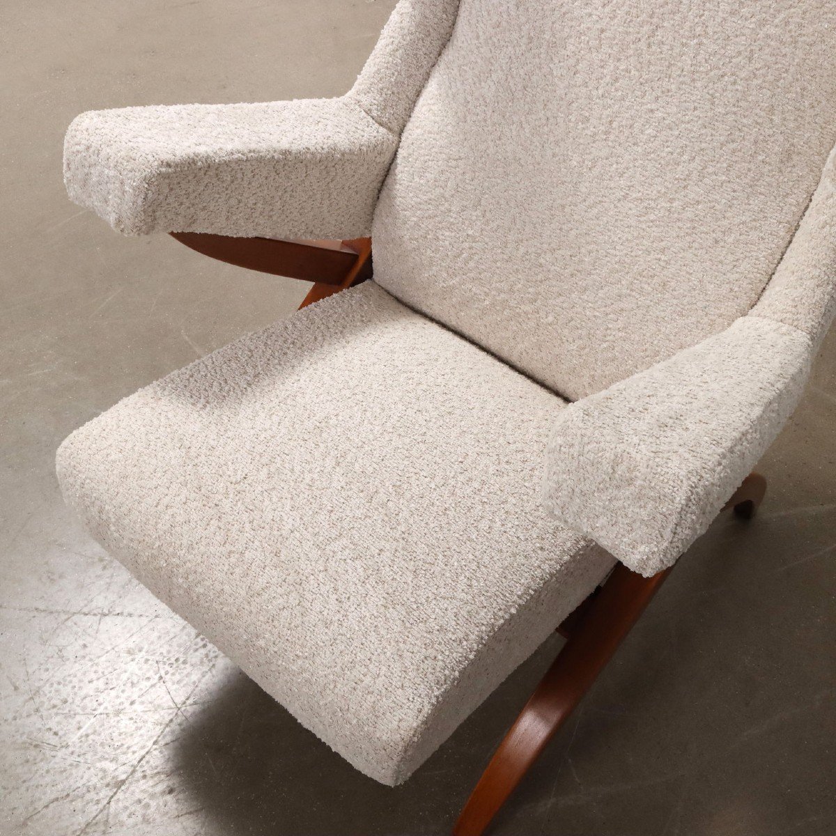 Arflex Fiorenza Armchairs Design Franco Albini Beech Fabric-photo-4