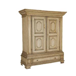 Armoire Baroque Ancien Bois Laqué Italie Du XVIIIe Siècle