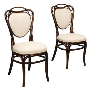 Paire De Chaises Thonet Vienne Fin 19ème Siècle