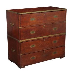 Commode à Tiroirs De Style Marine Anglaise Milieu Du 19ème Siècle