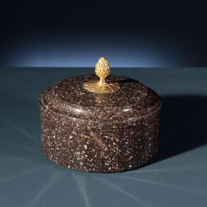 Butter Casket Empire Bronze Porphyry Sweden '800 