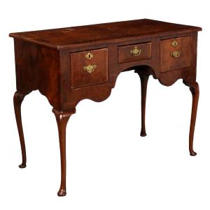 Antique Writing Desk Chippendale Walnut Oak Fir XVIII Century