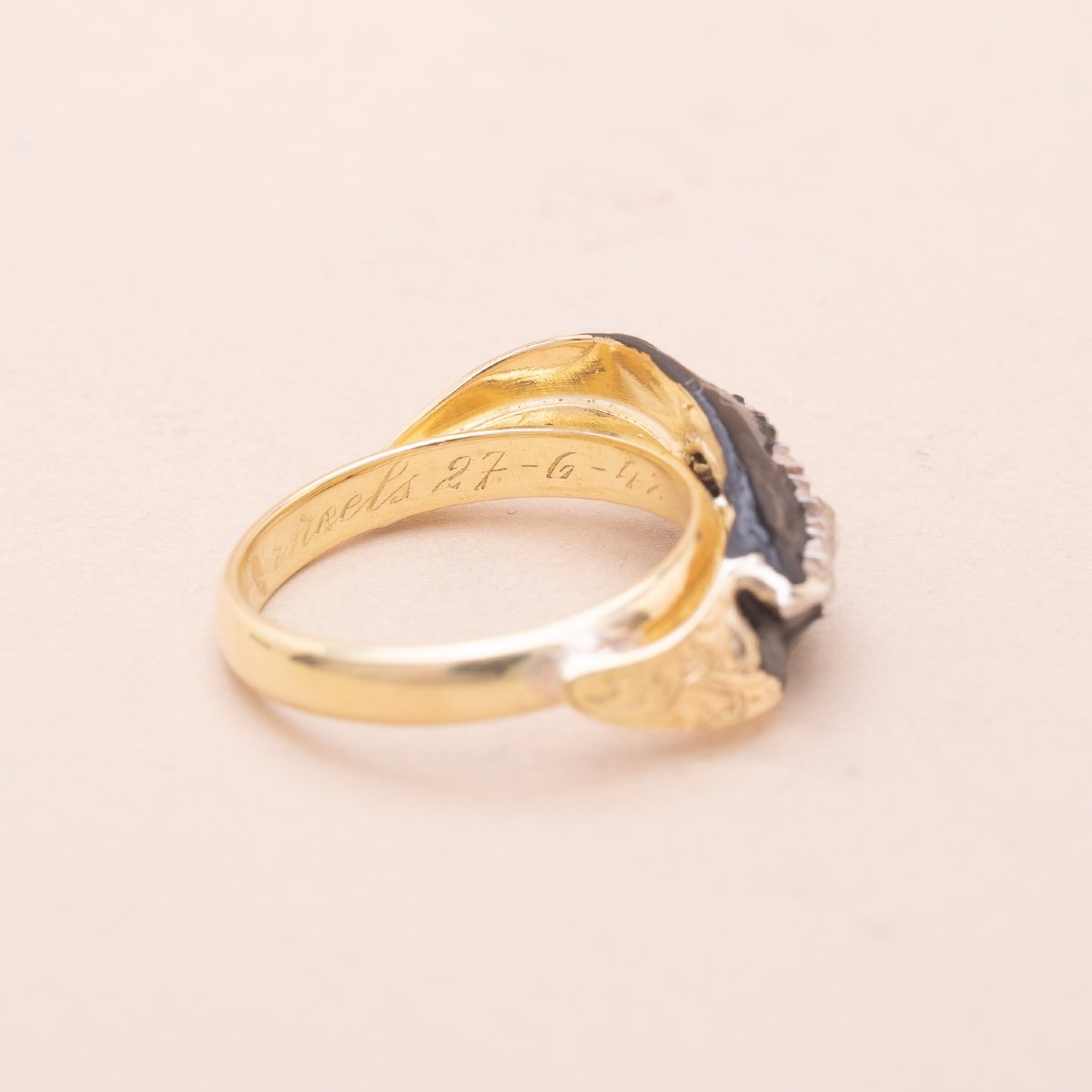 Antique Alfie Email Diamonds Ring-photo-2