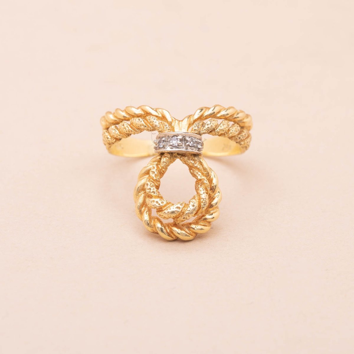 Vintage Duchess Twisted Diamond Ring 1960s-photo-3