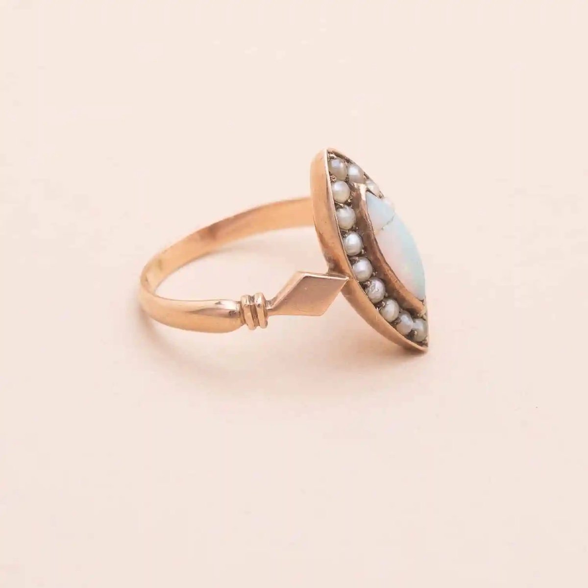 Marquise Rose Gold Opal Ring-photo-2