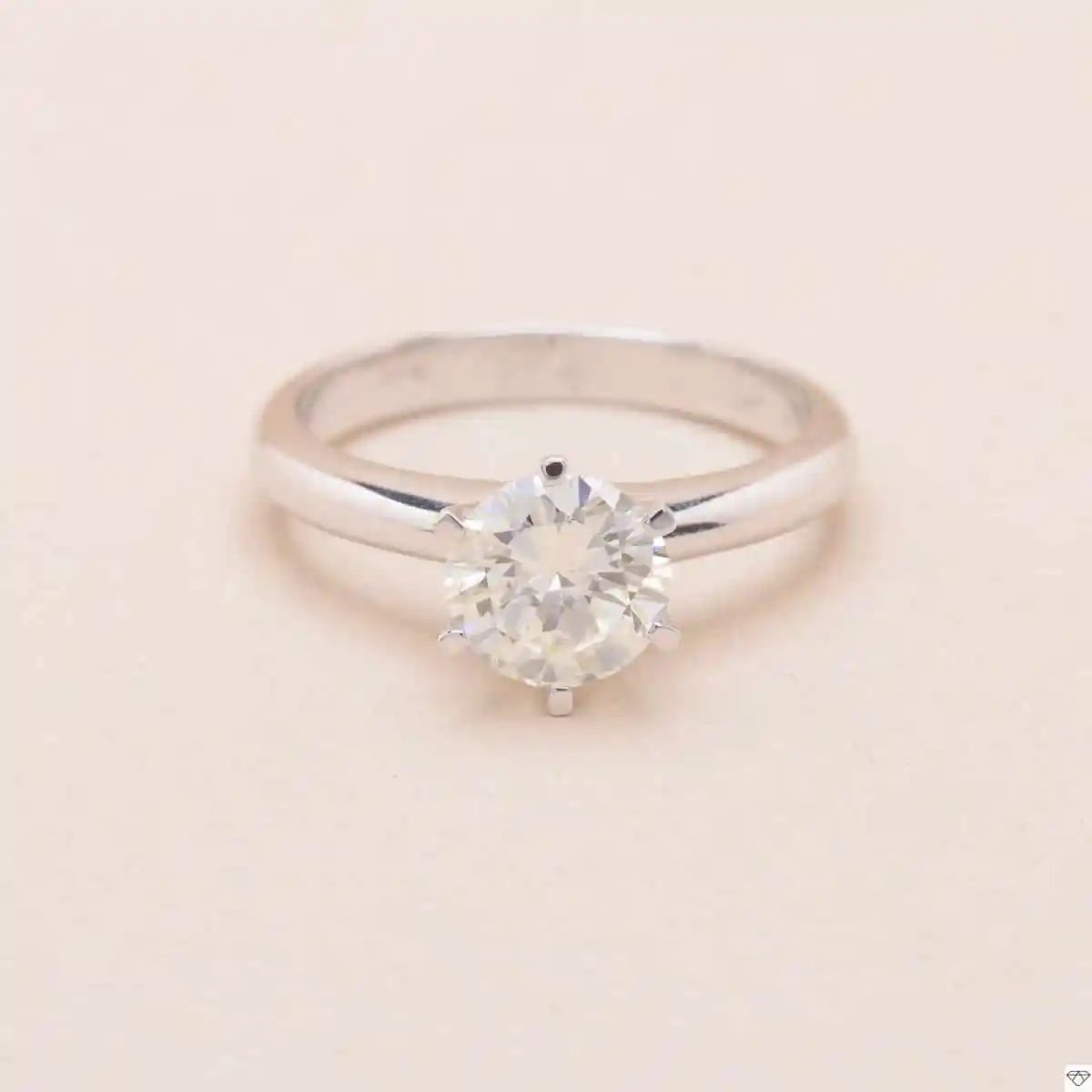 Bague Solitaire Déclaration Diamant J 1.29 Carat -photo-2