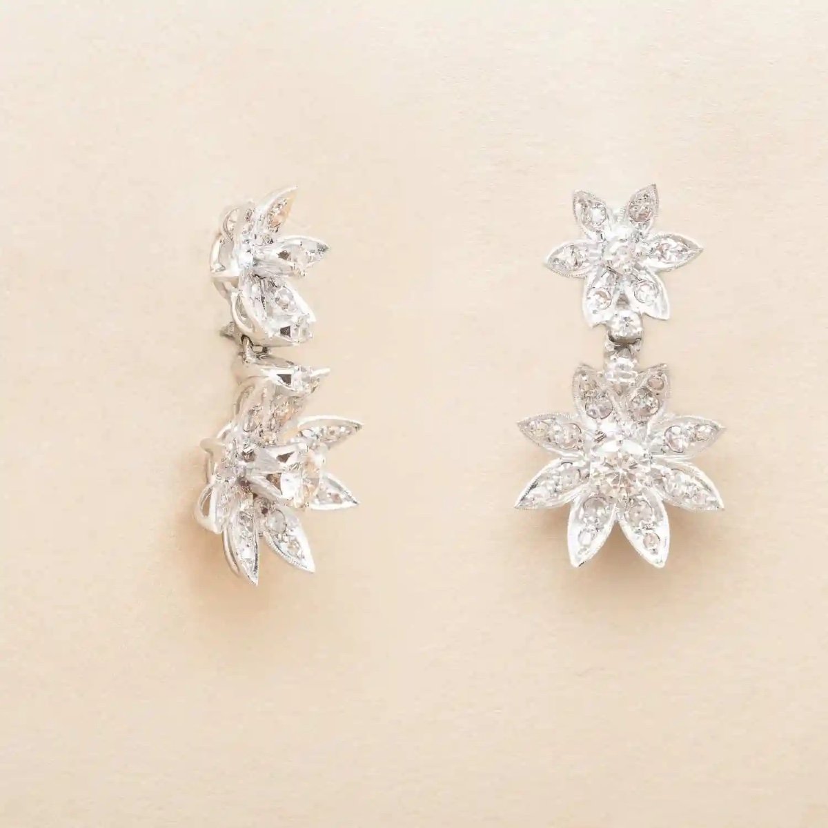 Star Flower Pendants Diamonds 1.18 Carat