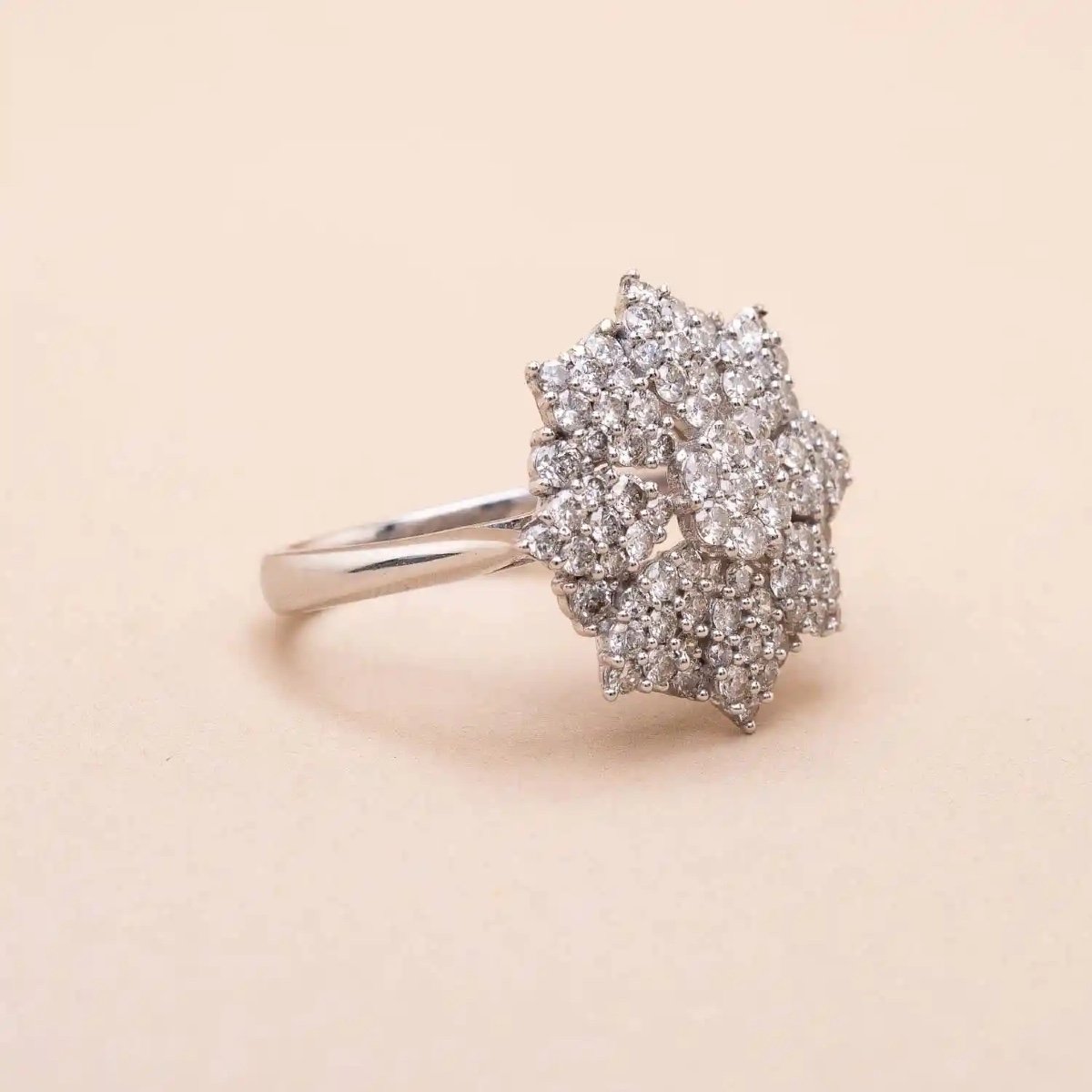 1.5 Carat Diamond Openwork Star Ring-photo-3