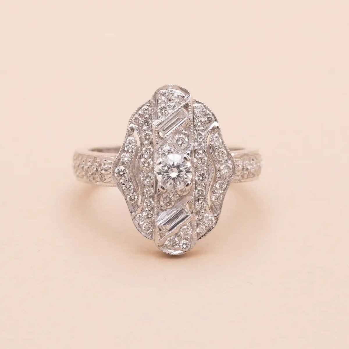 Bague Melina Style Art Deco Diamants