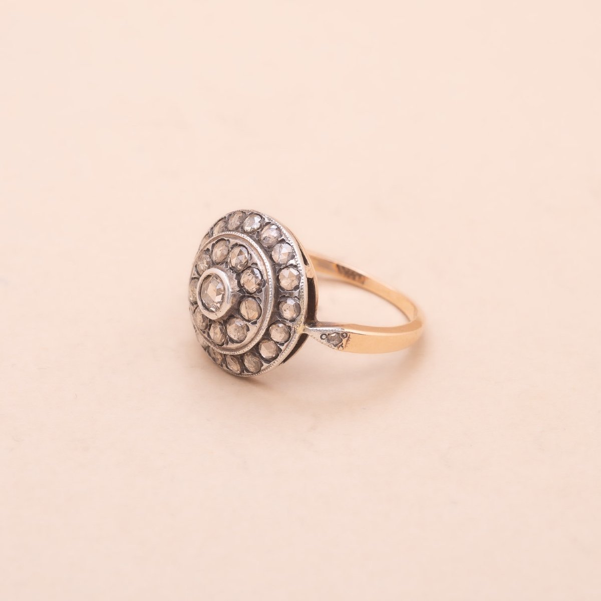 Old Target Rose Cut Diamond Ring-photo-3