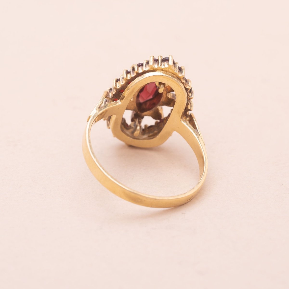 Marquise Garnet Beads Ring-photo-3