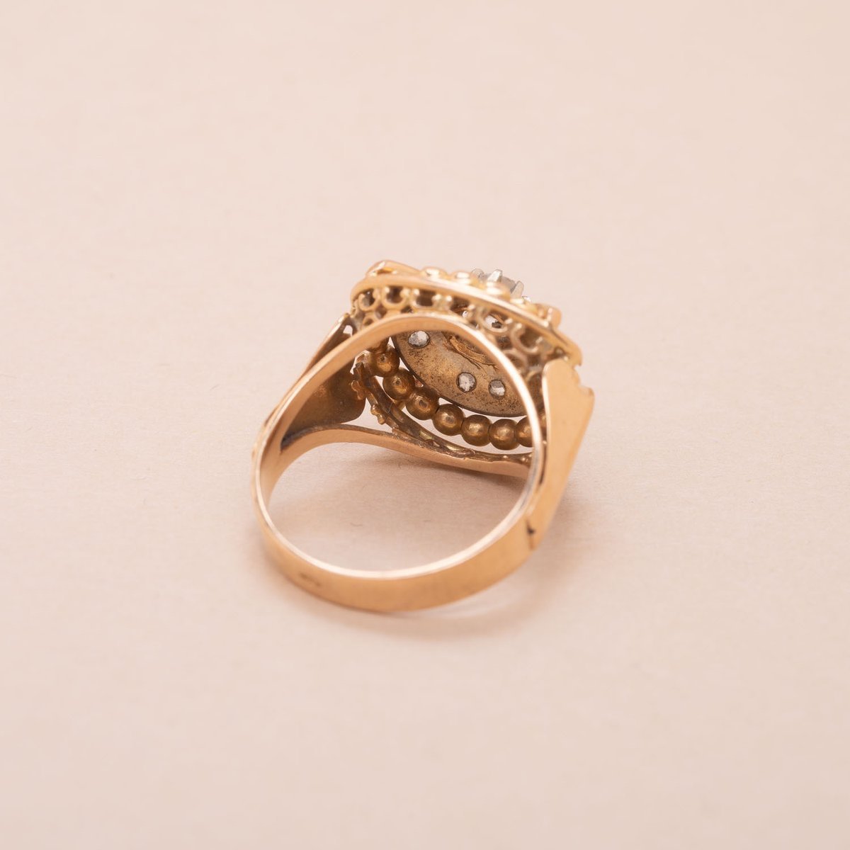 Vintage Denise Gold Ring 40s -photo-3