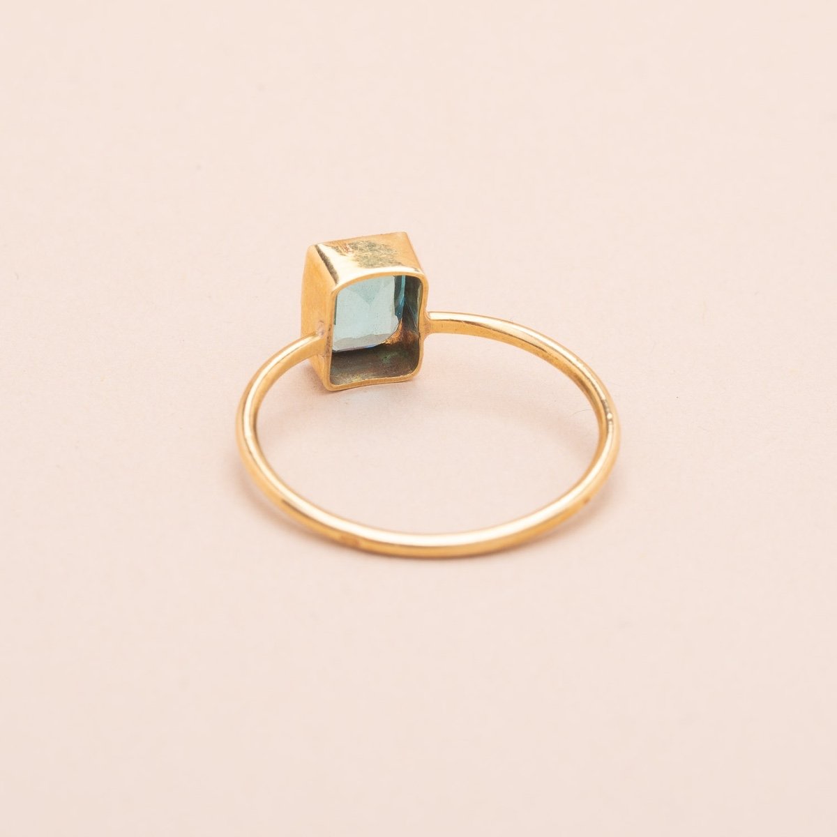 Bague Vintage Minimaliste Imitation Beryl-photo-2