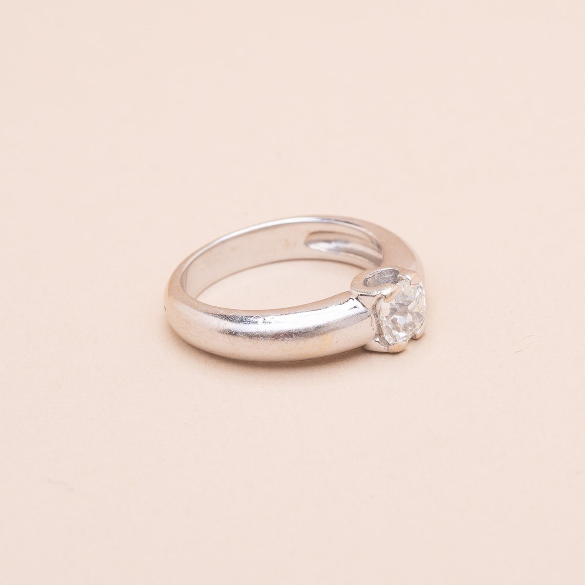 Vintage Square Cushion Diamond Ring 1.05 Carat-photo-2