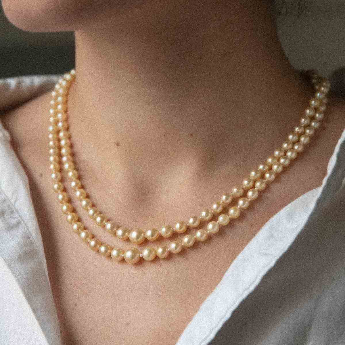 Collier Audrey Perles Deux Rangs