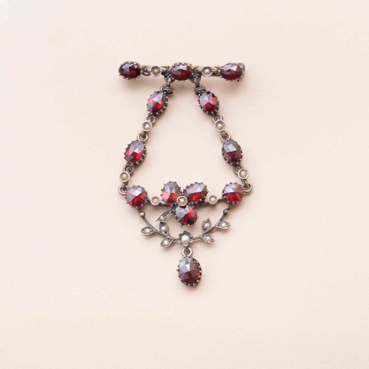 Garnet Bodice Front Brooch