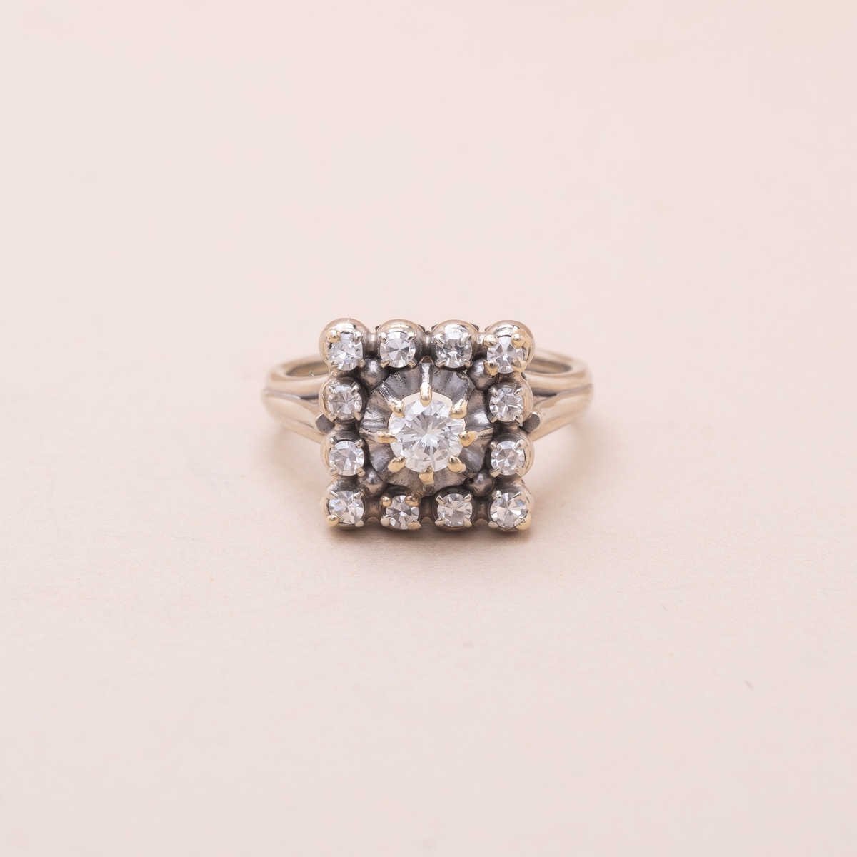 Isa Diamond Square Ring