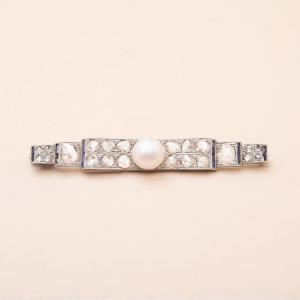 Vintage Mabé Art Deco Antique Diamond Barrette 