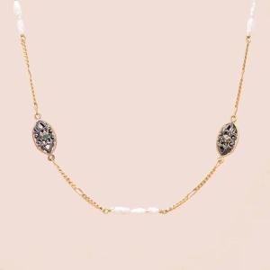 Esmeralda Gold Keshi Pearl Necklace