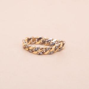 Vintage Gold Gourmette Ring