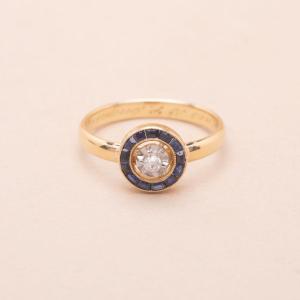 Bague Cible Vintage Louise Saphir Diamants