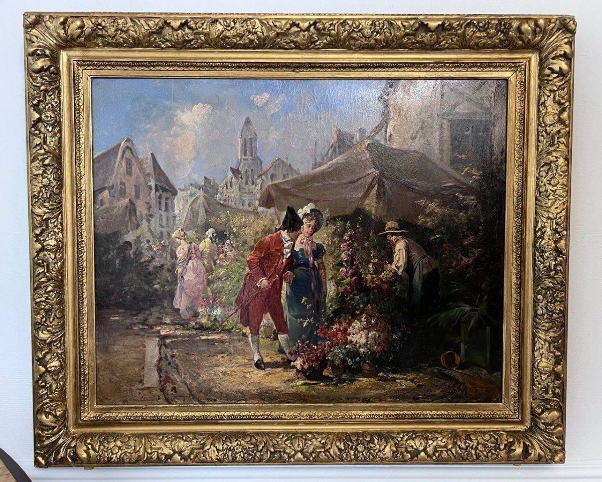 Flower Market - After Clément Gontier (1876 - 1918) -photo-2