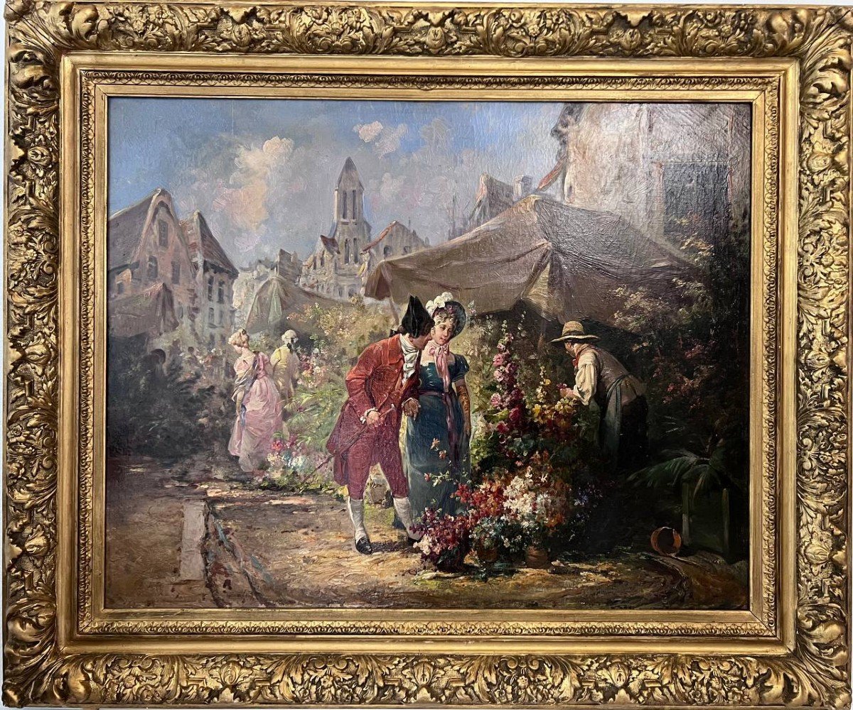 Flower Market - After Clément Gontier (1876 - 1918) -photo-3