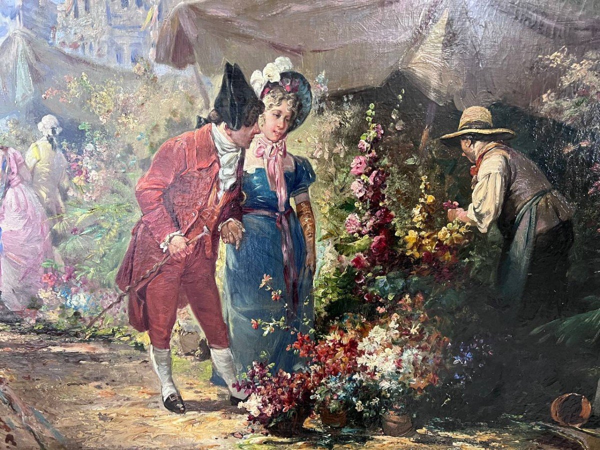 Flower Market - After Clément Gontier (1876 - 1918) -photo-3
