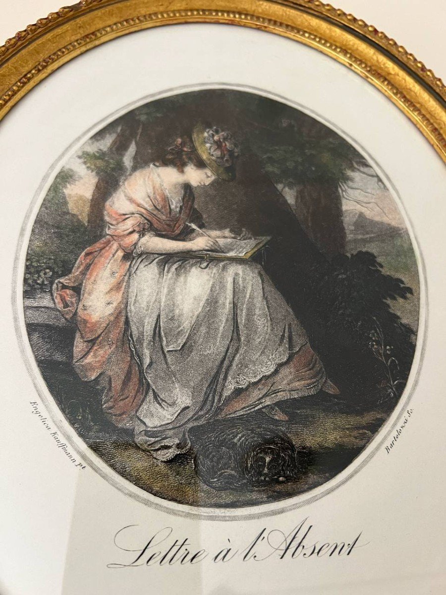 Gravure interprétative d'après le tableau d'Angelica Kauffman, « Lodovica Hammond » vers 1781-photo-2