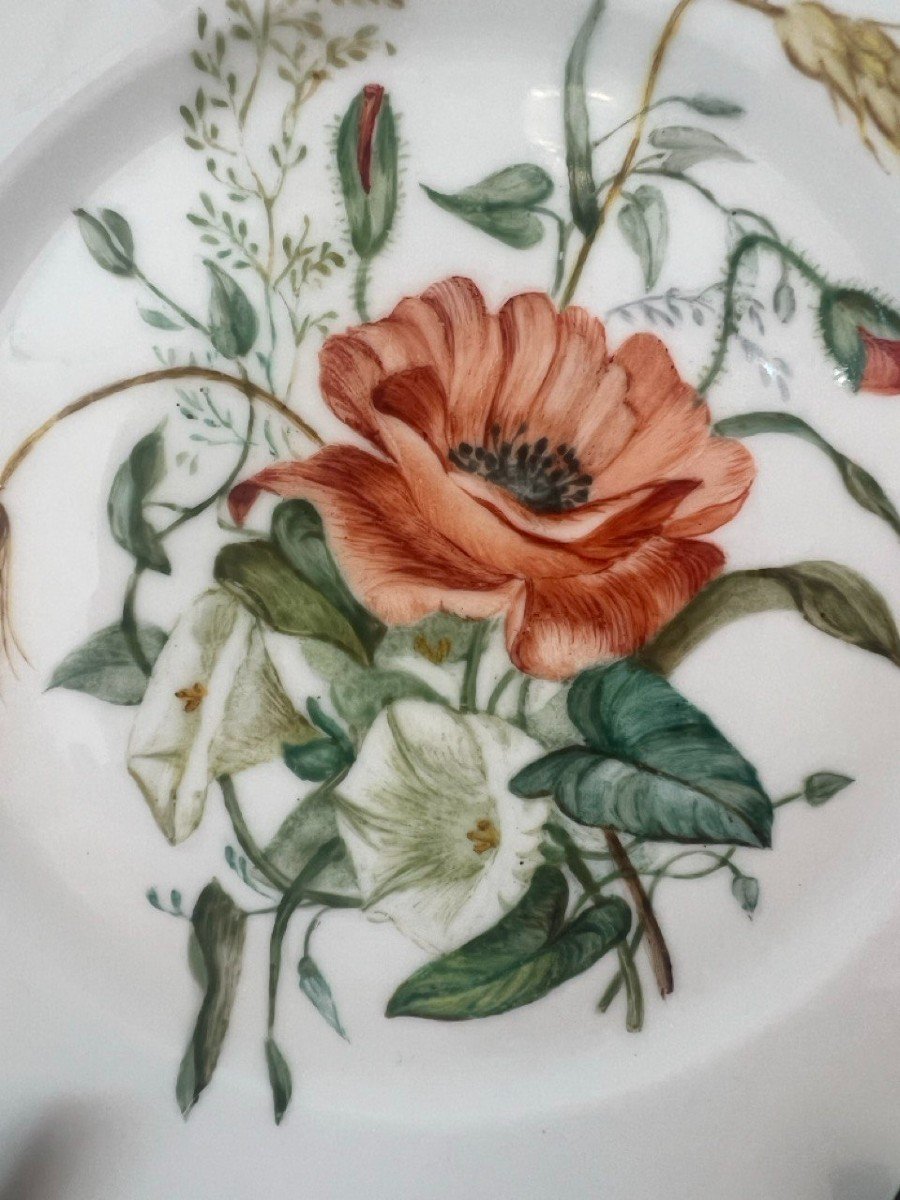 Decorative Plate Painted In 1987 With Poppy Flowers. -photo-2