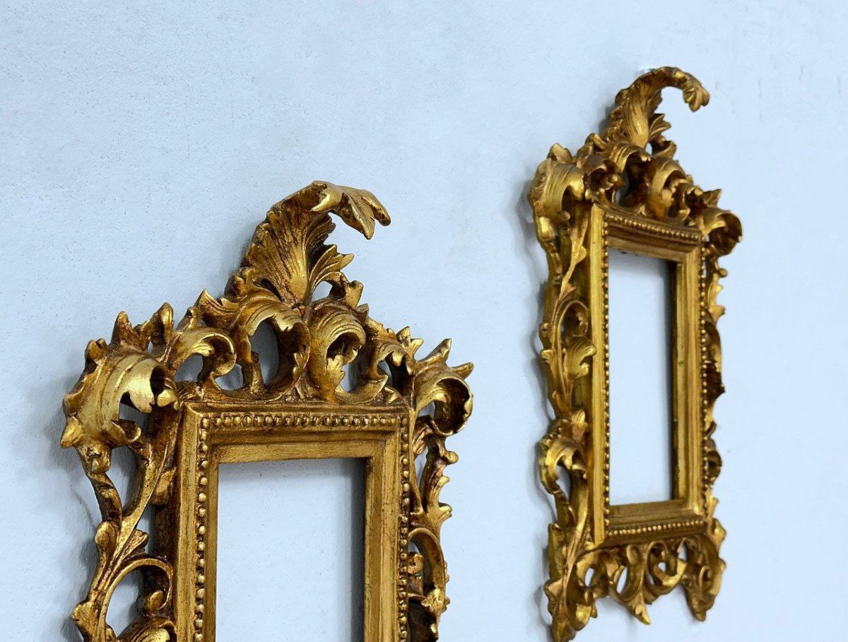 Baroque Style Frame In Golden Wood-photo-3