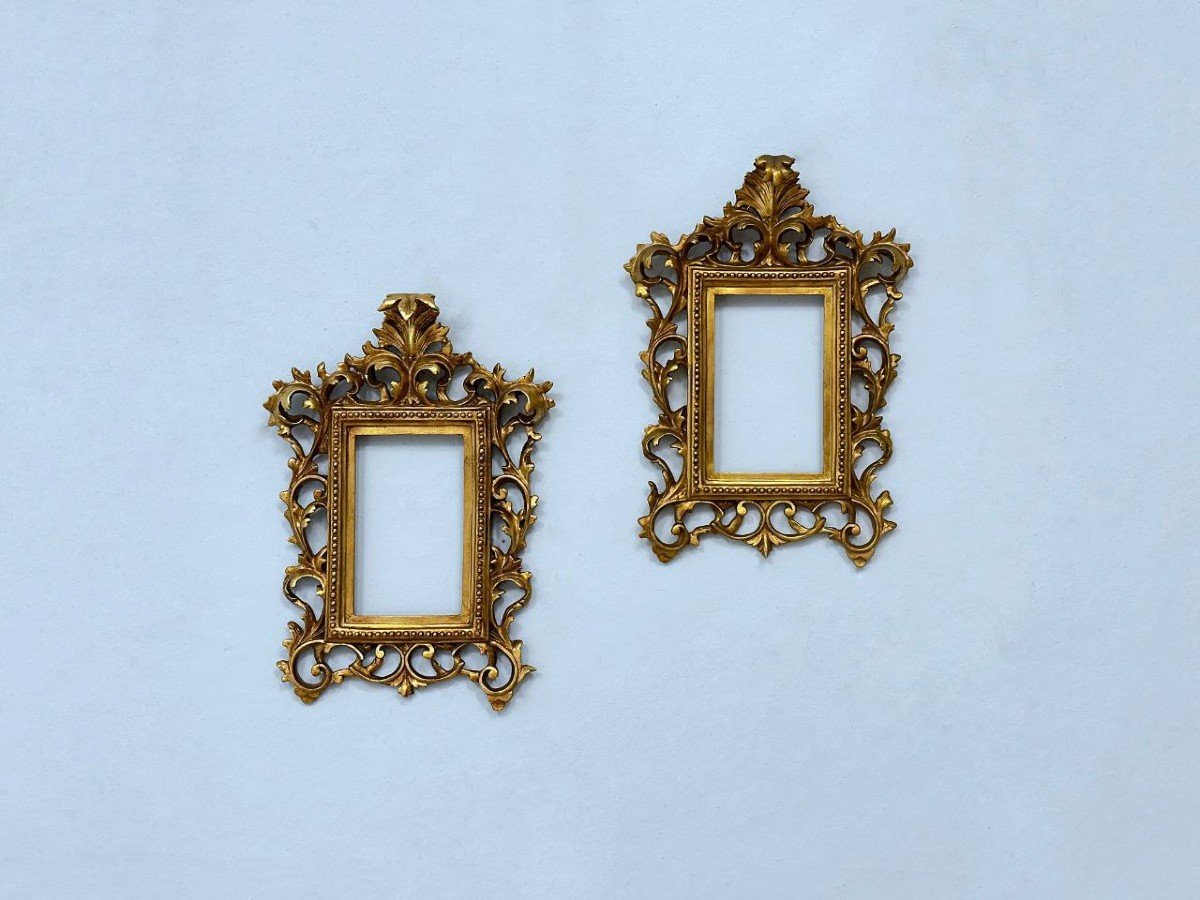 Baroque Style Frame In Golden Wood