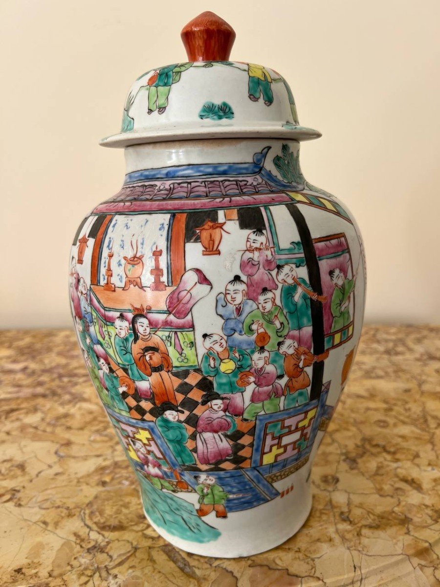 Vase Chinois en porcelaine Famille Rose -photo-4